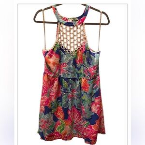 Lilly Pulitzer Kinley Dress in Beckon Blue Jungle Utopia Size 12